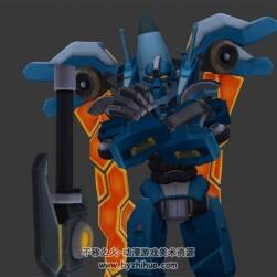 游戏角色剑魔及武器待机动作3DMax模型下载