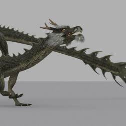 东方神龙 3D模型 有骨骼动画