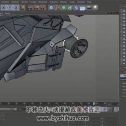 C4D建模視頻教程 蝙蝠戰(zhàn)車模型制作教學 附源文件