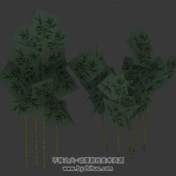 有點(diǎn)奇怪的竹子 Max模型