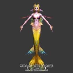 金發(fā)人魚 歐美魔幻風(fēng)角色 3D模型資源百度網(wǎng)盤下載