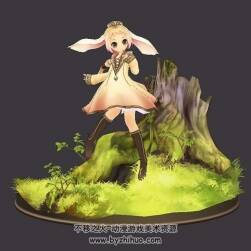 兔耳少女 奇幻童話風(fēng) 3D模型下載 高模