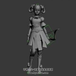 古風(fēng)少女弓箭手 遠(yuǎn)程角色 3D模型  有綁定和兩個(gè)出場(chǎng)動(dòng)畫
