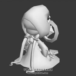 Q版魔幻角色小魔女法師女巫3DMax模型下載 無(wú)貼圖