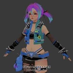 overhit 游戲可愛(ài)萌蘿莉3DMax模型下載