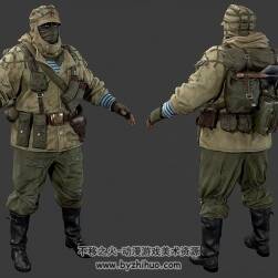 Rainbow Six siege彩虹六號(hào) Kapkan詭雷菁英制服3D模型Max OBJ格式下載