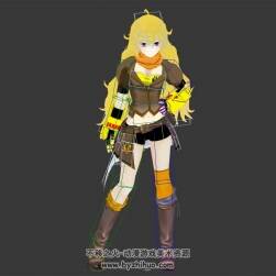 二次元日韓角色人物妹子3DMax模型帶綁定pose動(dòng)作分享下載