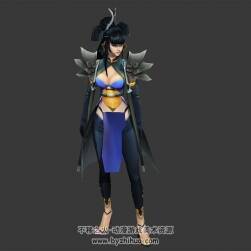 都市快打女劍士走跑待機(jī)動(dòng)作3DMax模型下載