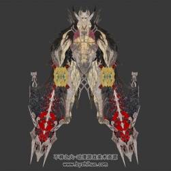 嗜血代碼角色Skull King 3DMax fbx骷髏王模型下載