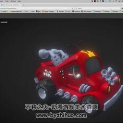 Maya玩具建模视频教程 卡通汽车模型制作实例教学 附源文件