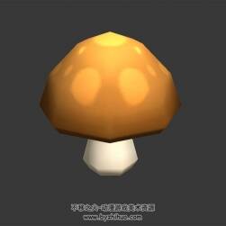 卡通香菇 四角面3D模型 max格式下載