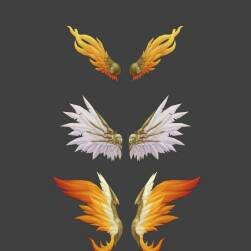 5个魔幻Q版风格手绘翅膀模型