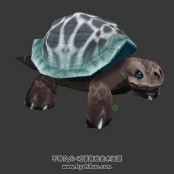 卡通烏龜 3D模型 有綁定和全套動作