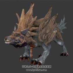 怪物狼 3D模型 有绑定和全套动作