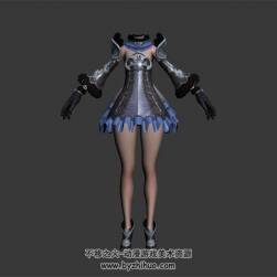 TERA 女角色 時(shí)裝服裝 3D模型 max格式 有綁定