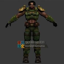 科幻战士 壮汉 男士兵模型
