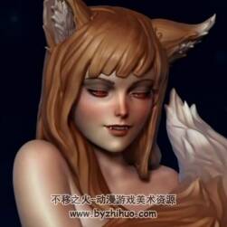 ZBrush 狐耳美少女雕刻视频教程