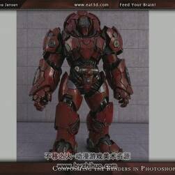 ZBrush 雕刻超酷红色巨型铠甲机器战士视频教程 附源文件