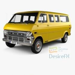 1971 Ford Club Wagon 3d模型 多種格式分享