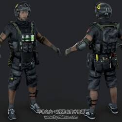 Lesion 彩虹六號(hào):圍攻游戲角色人物3D模型 格式obj兩套制服下載