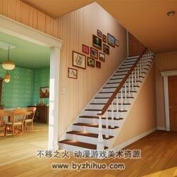 UE4虛幻 卡通模塊化房屋子室內(nèi)場景模型 Cartoon House