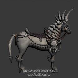 鎧甲戰(zhàn)馬 幻想風(fēng)坐騎 有綁定 3D模型百度網(wǎng)盤下載