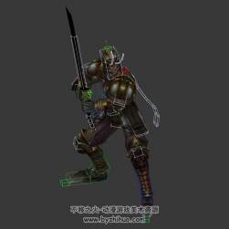 西方風(fēng)格鎧甲戰(zhàn)士 3D模型 有綁定和攻擊動(dòng)作