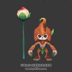 卡通風(fēng)格小猴子 3D模型 有綁定和全套動作
