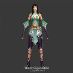 江湖宗門氣宗游戲角色人物女3DMax模型下載