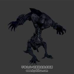 暗黑恐怖風(fēng)怪物 3D模型 有綁定和動作