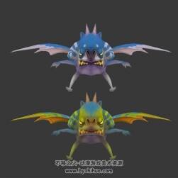 飛行空中小怪物3DMax模型 兩種皮膚下載