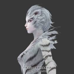 白毛虎女 角色模型