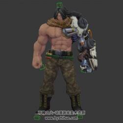 機(jī)械手臂壯漢 3D模型 有綁定和動(dòng)作