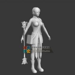 女性角色 含受击动作 Max模型
