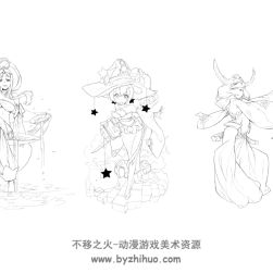 3張小線稿，給點(diǎn)金幣買資源吧QAQ
