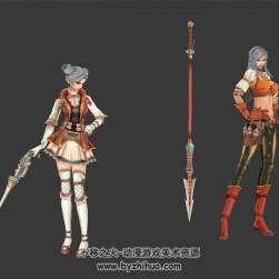 天空戰(zhàn)記 少女和御姐 3D模型