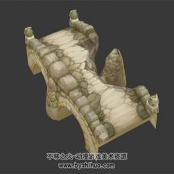 破舊石橋 卡通建筑四角面3D模型 百度網(wǎng)盤下載