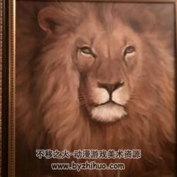 外国画家 狮子油画绘画教学视频