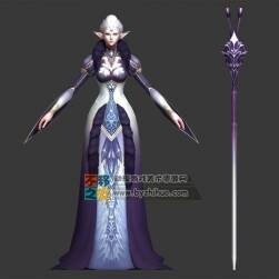 精灵长剑士 女法师模型
