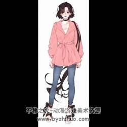 韓國畫師 二次元時尚女上班族角色繪制 SAI視頻過程