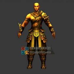 古装 和尚 武僧模型 有绑有动作