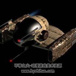 Transgalctic 太空飞船3D模型c4d格式分享下载