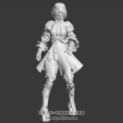 尼爾機械紀元女主角3DMax模型行走跑停動作下載