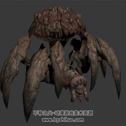 蘑菇蜘蛛怪 3D模型 有綁定和全套動(dòng)作