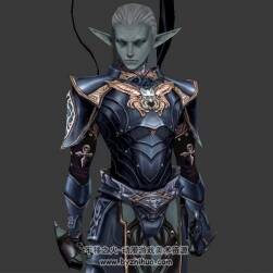 天堂2黑精靈3DMax模型下載含貼圖