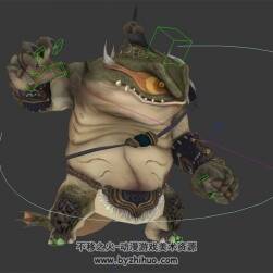 長(zhǎng)尾蜥蜴怪物士兵 3D模型 有綁定和動(dòng)作