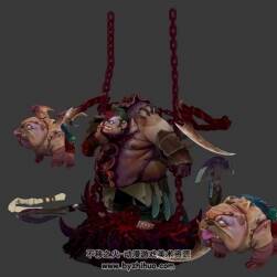 dota2英雄千劫神屠3DMax obj格式模型下載