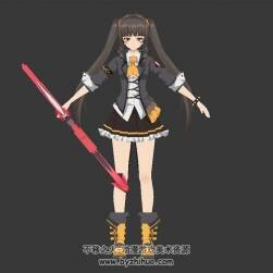 靈魂武器 鐮刀Lily Bloommerchen 3DMax少女模型下載