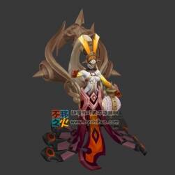 王者荣耀 女娲 3D模型 CS绑定+待机动画