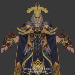 中式古装男角色算命巫师法师神棍3DMAX模型下载
